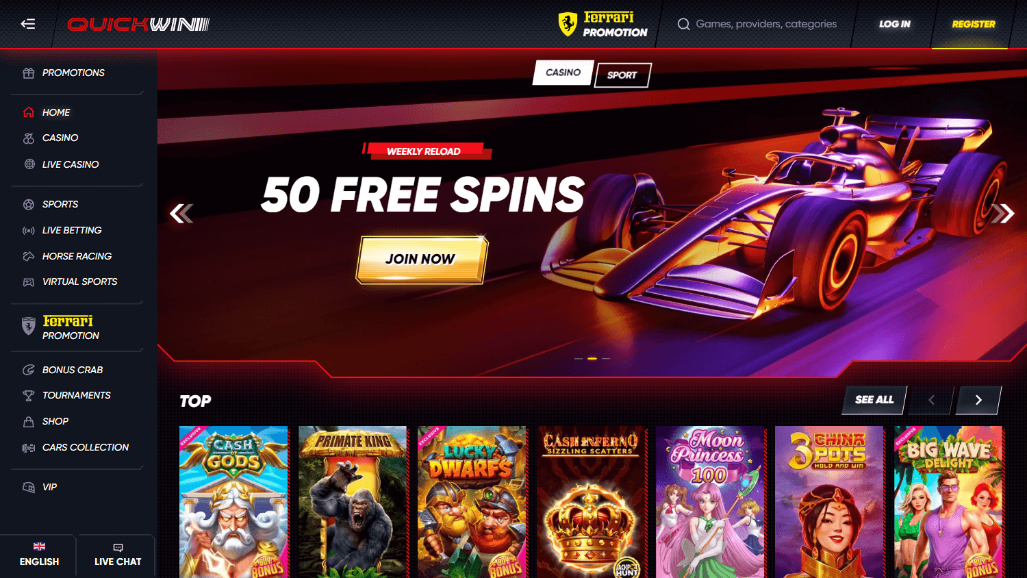 quickwin_casino_homepage_desktop