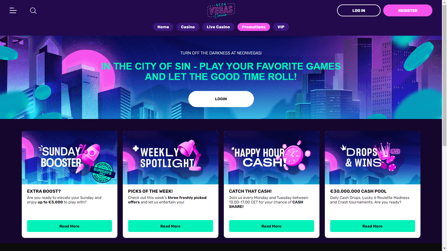 Utilizing Bonuses at Neon Vegas