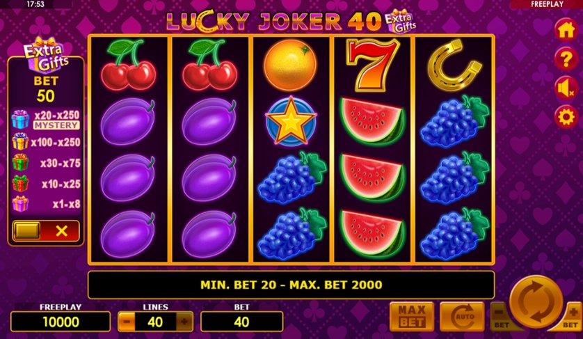 Lucky Joker 40 Extra Gifts Demo ▷ Play Free Slot Game