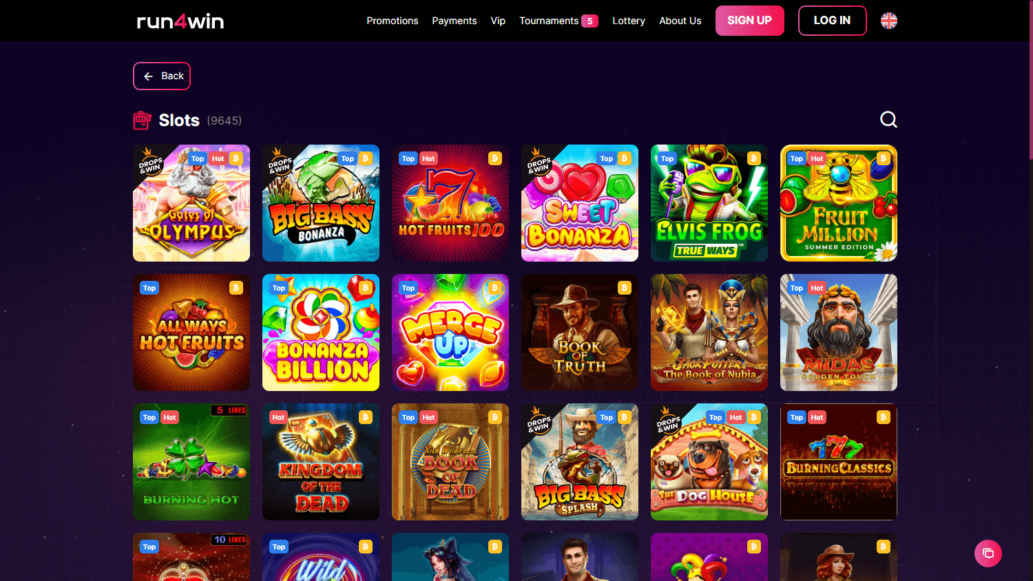 Run4Win Casino Game Gallery