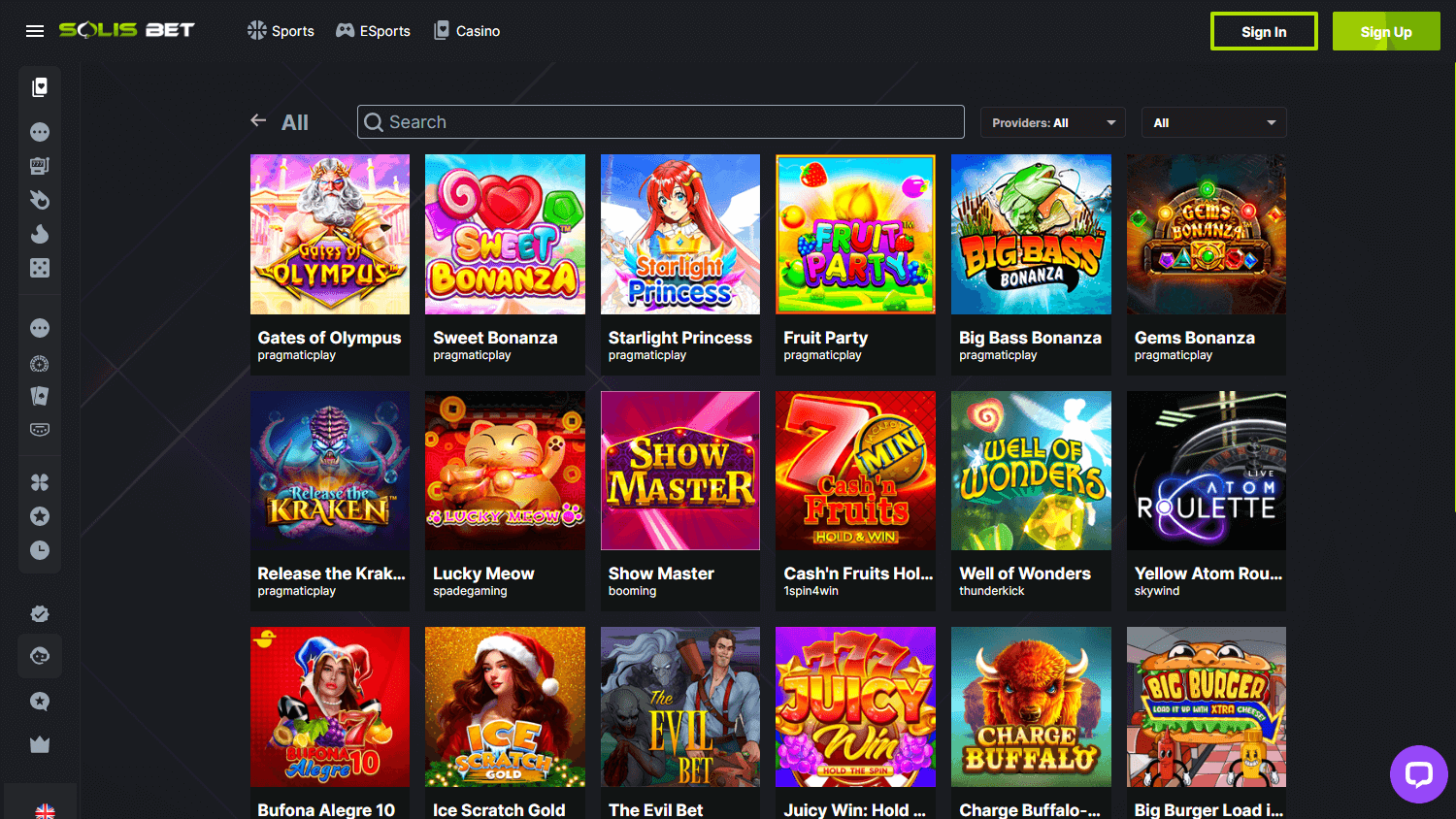 solisbet_casino_game_gallery_desktop