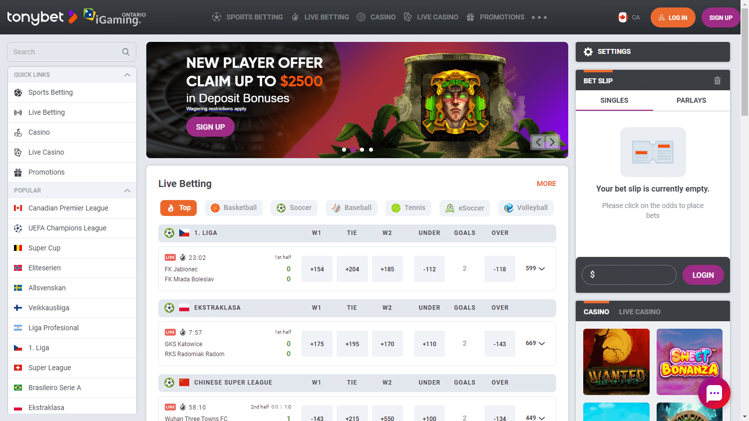 tonybet_casino_on_homepage_desktop