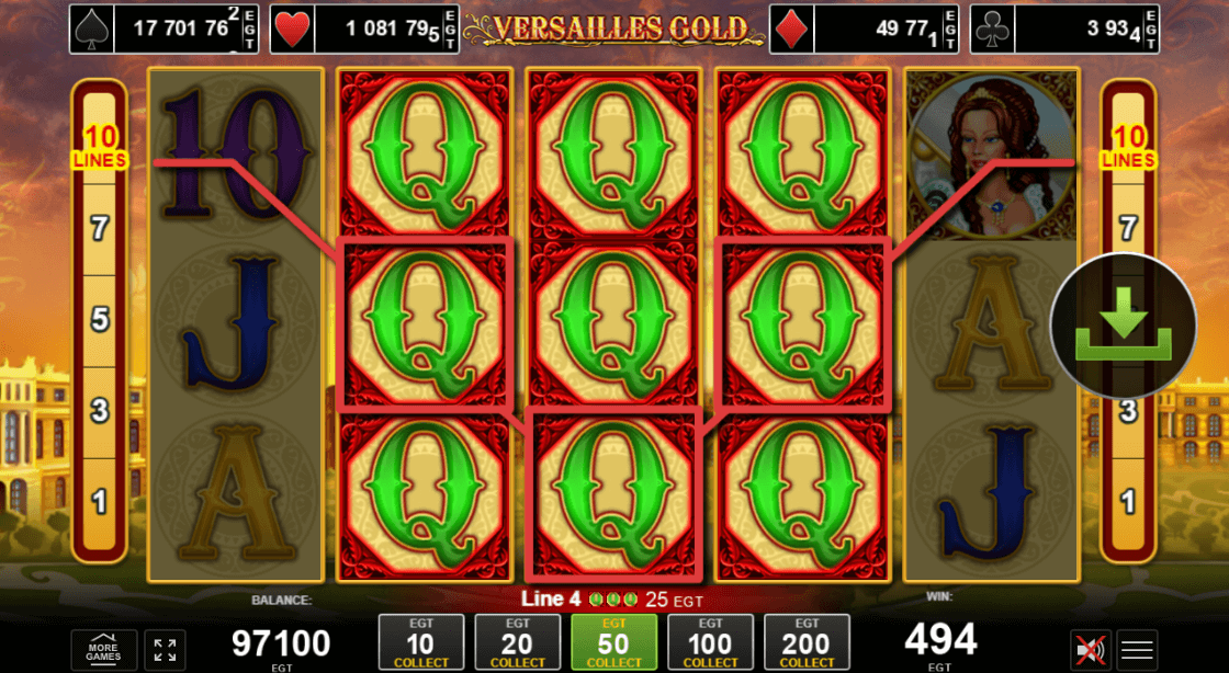 Versailles Gold freespin