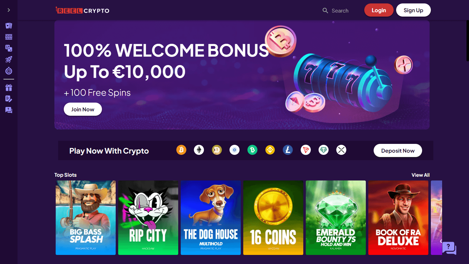 reel_crypto_casino_homepage_desktop