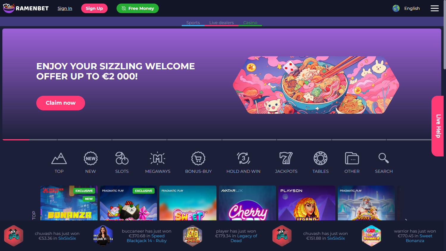 ramenbet_casino_homepage_desktop