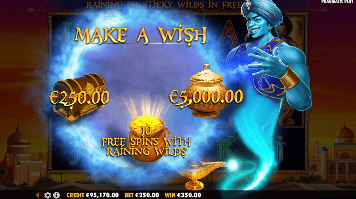 3 Genie Wishes picking game