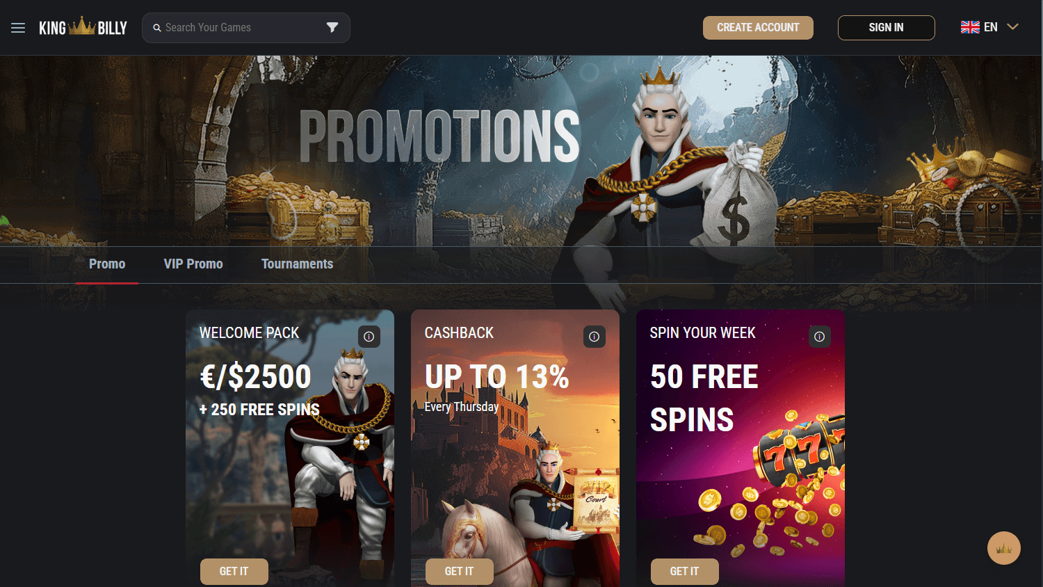 King Billy Casino NZ (2024) 🎰50 No Deposit Free Spins