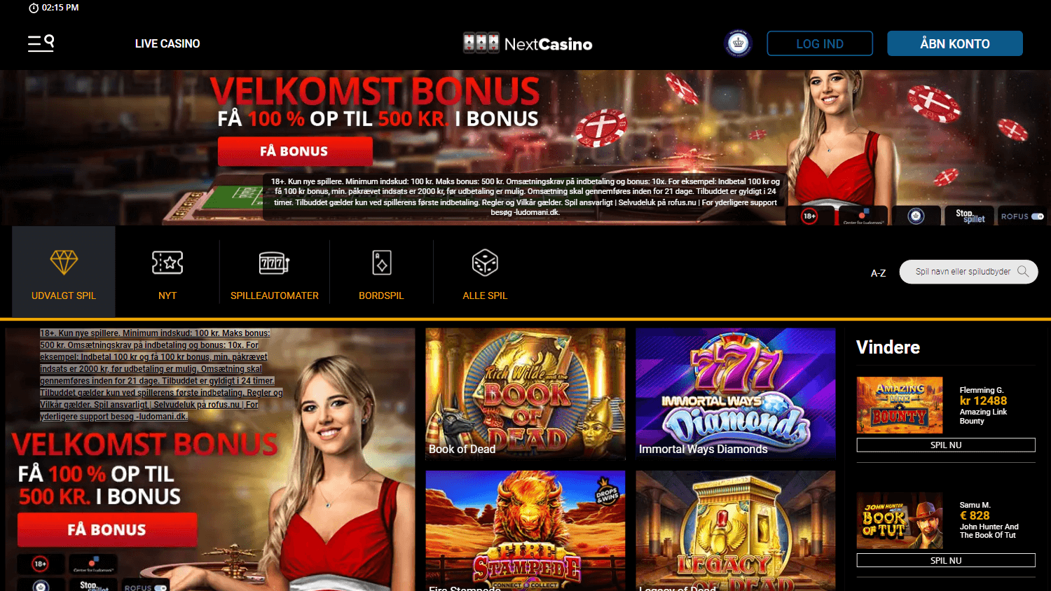 next_casino_dk_homepage_desktop