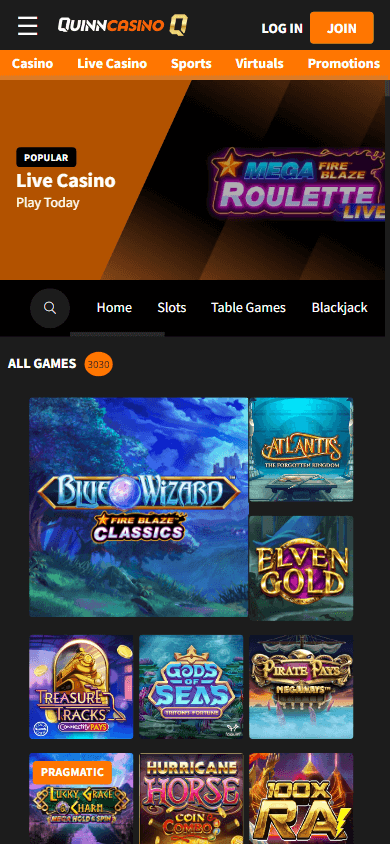 Quinn Casino Mobile Game Gallery