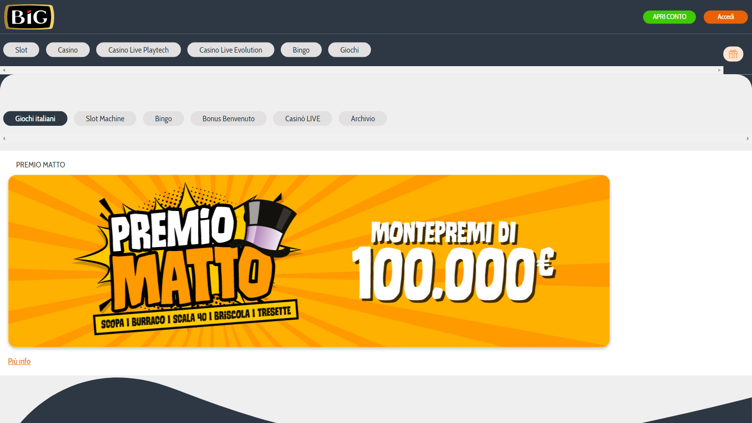Big casino accedi