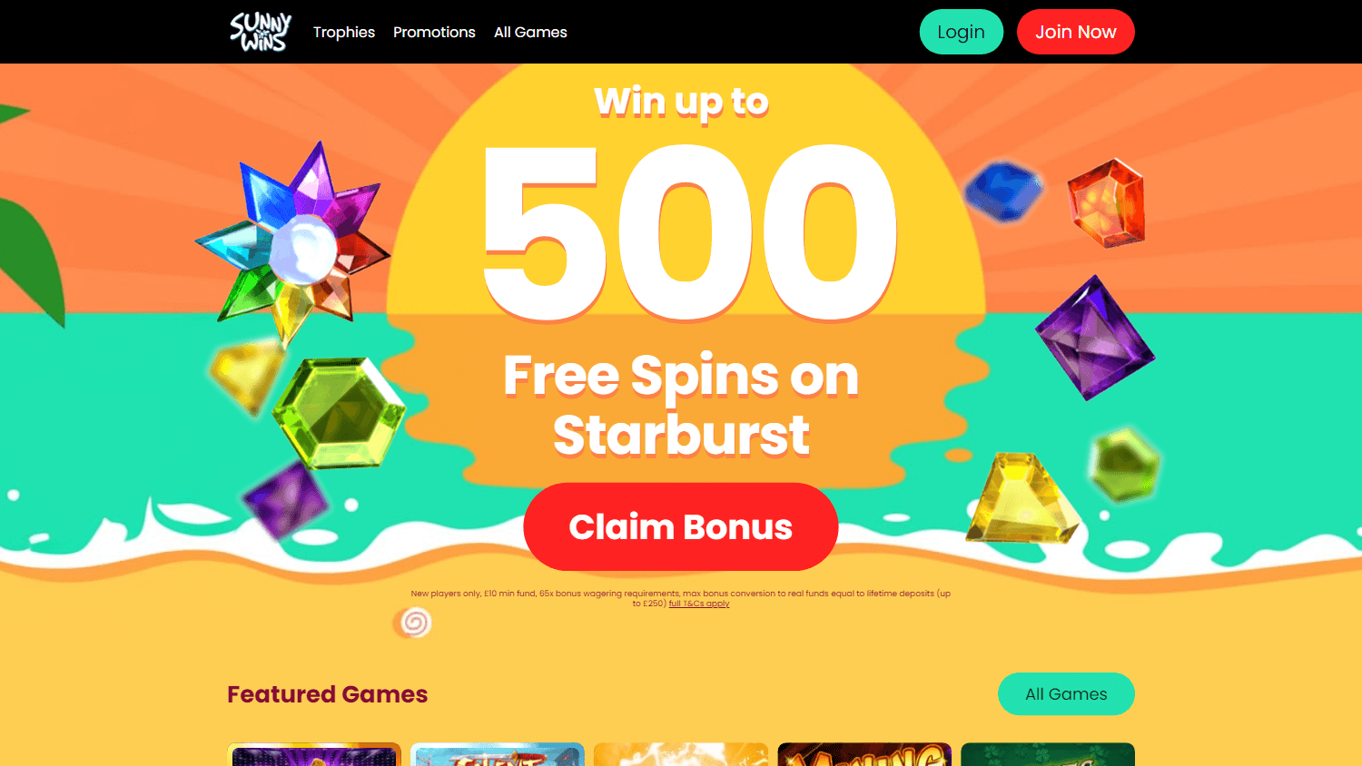 sunny_wins_casino_homepage_desktop