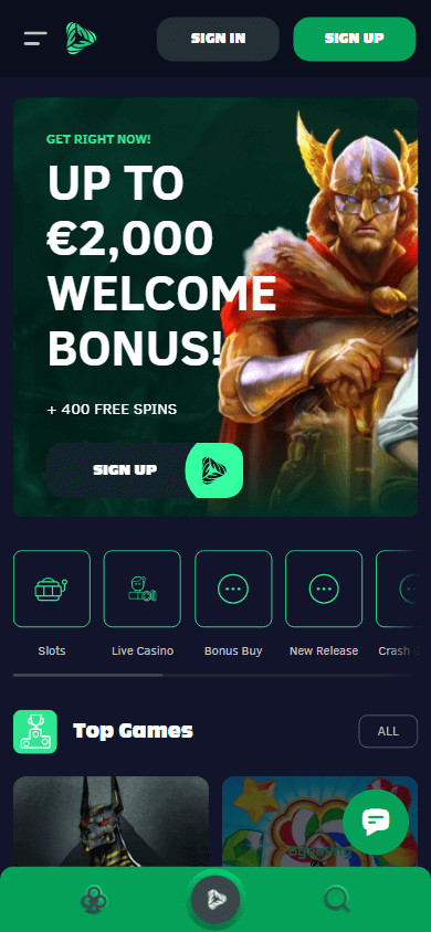 greenspin_casino_homepage_mobile