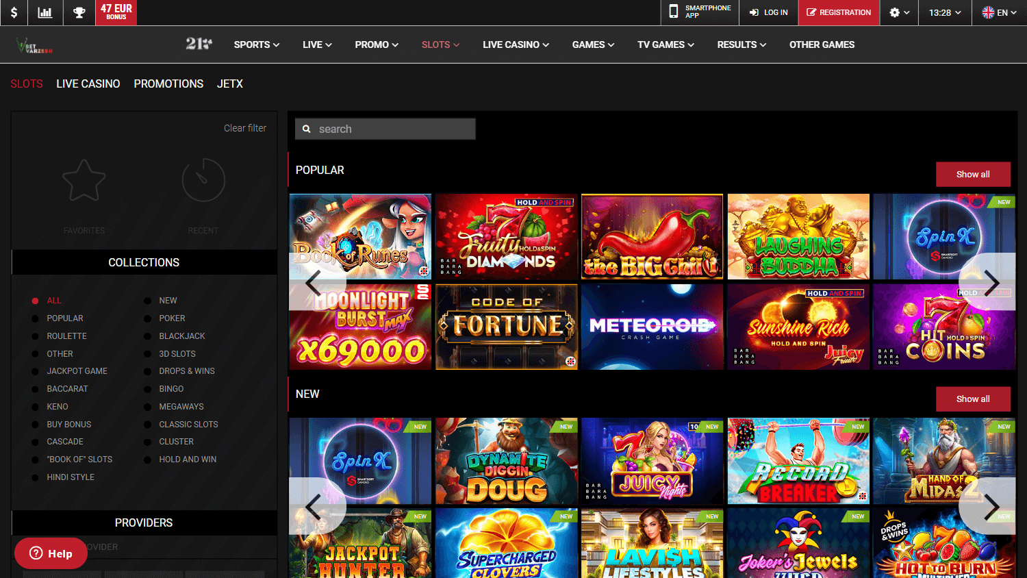 betvarzesh_casino_homepage_desktop