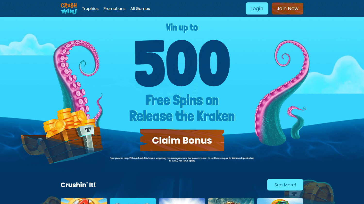 crush_wins_casino_homepage_desktop