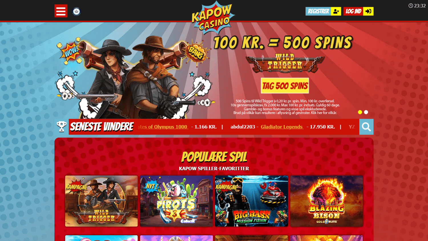 kapow_casino_homepage_desktop