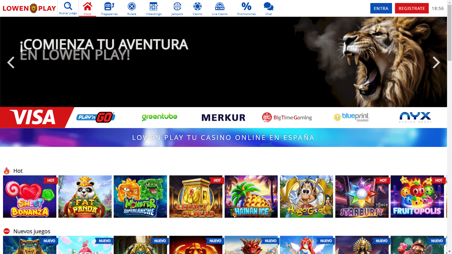 lowen_play_casino_es_homepage_desktop