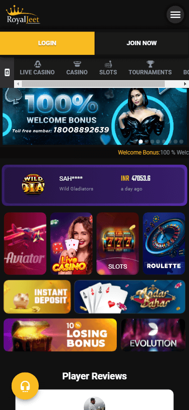 royaljeet_casino_homepage_mobile