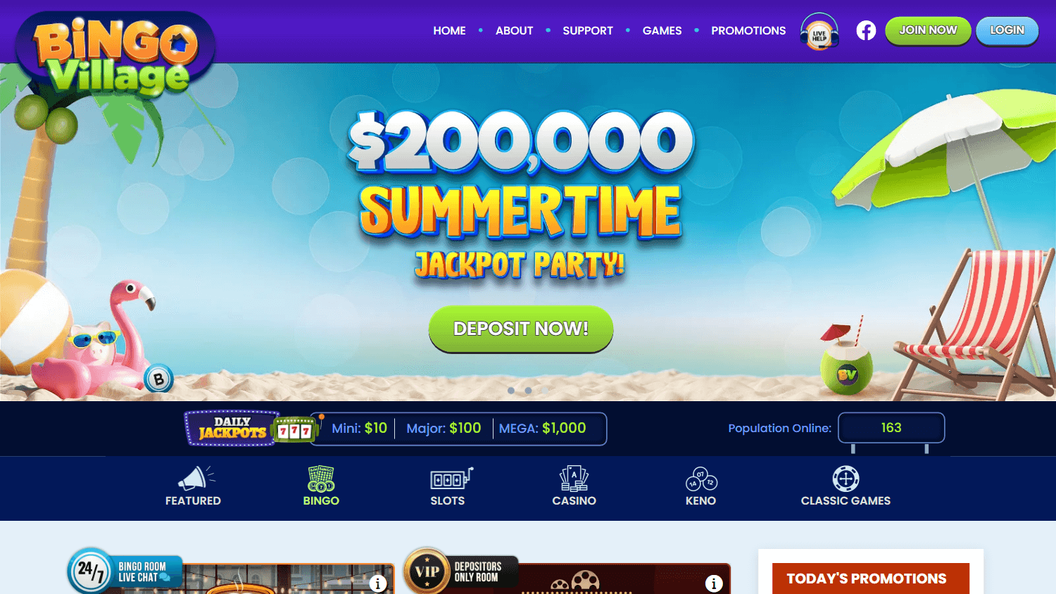 bingovillage_casino_homepage_desktop