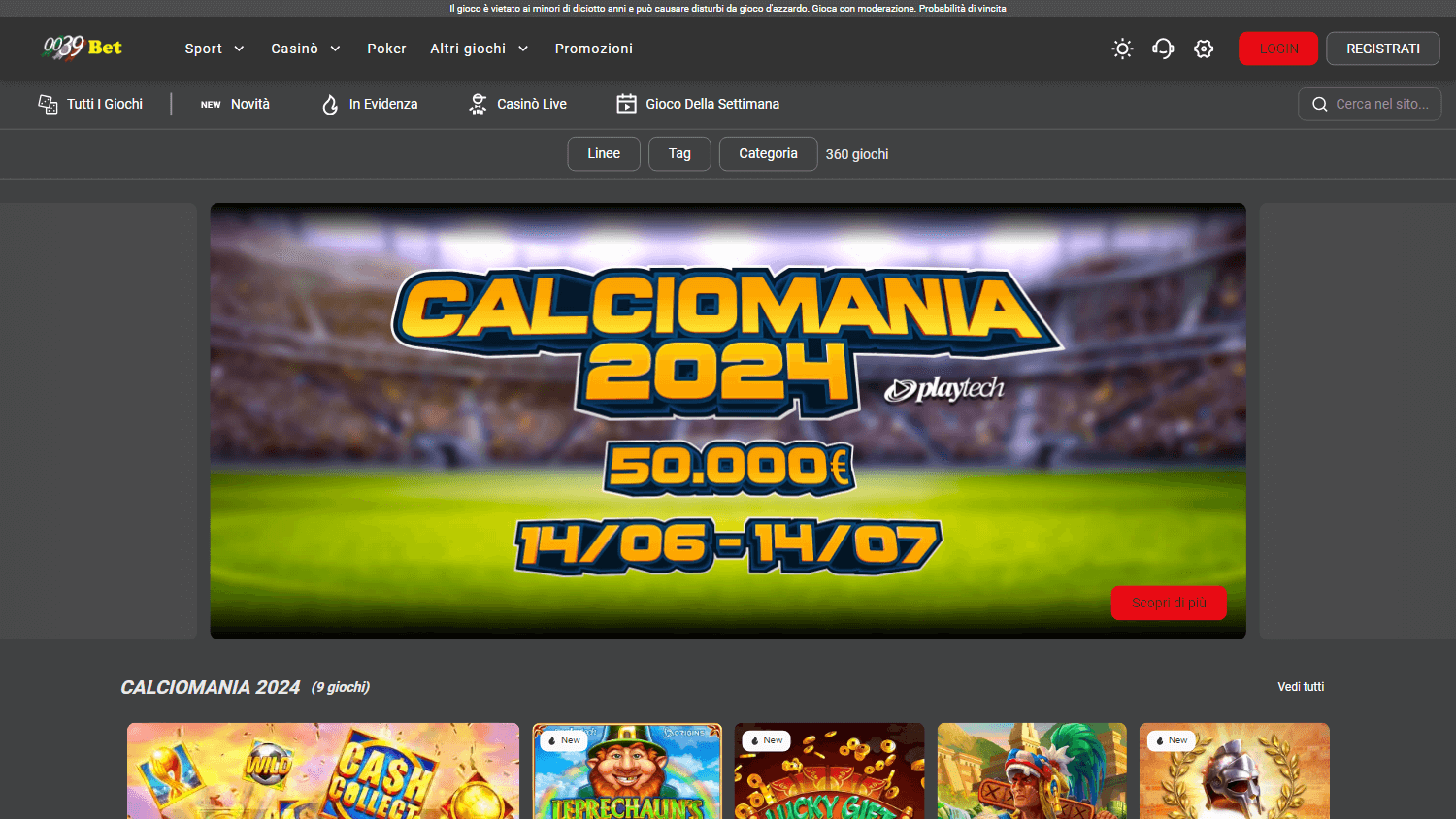 0039bet_casino_homepage_desktop