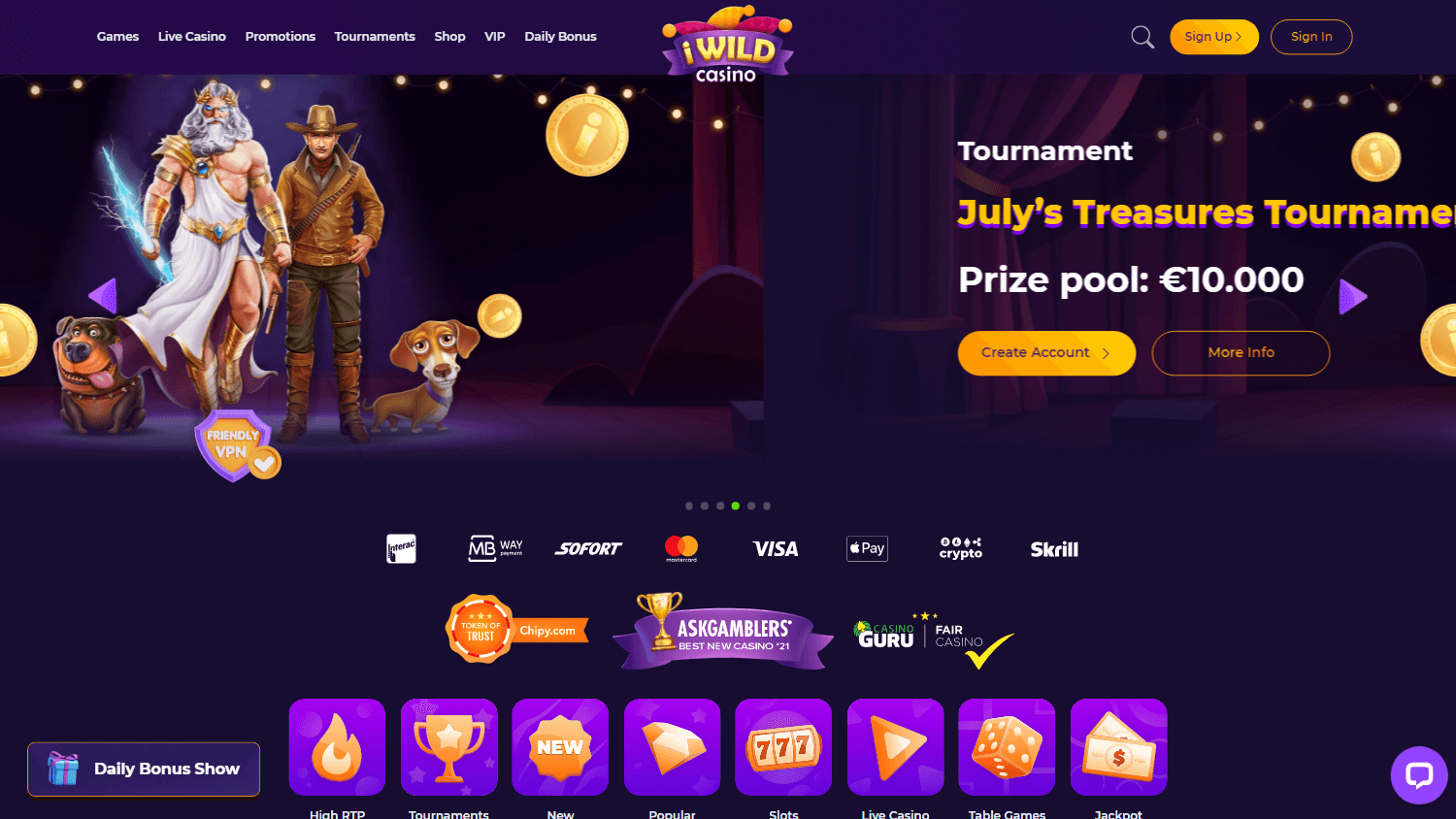 iWild Casino Registrieren