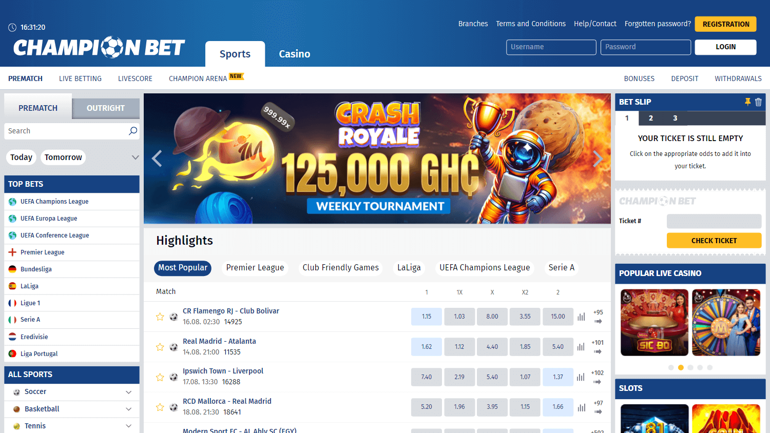 championbet_casino_gh_homepage_desktop