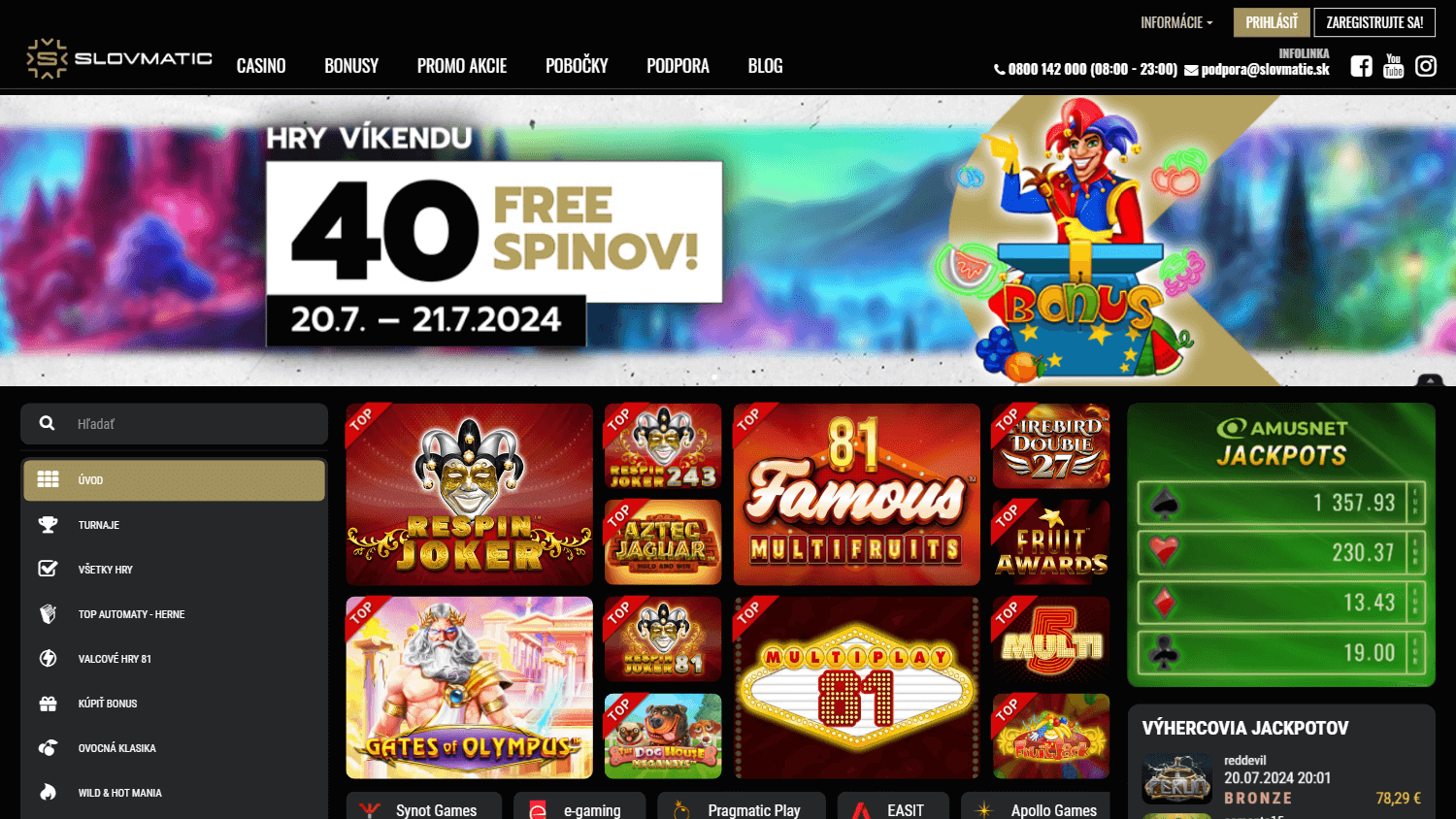 slovmatic_casino_homepage_desktop