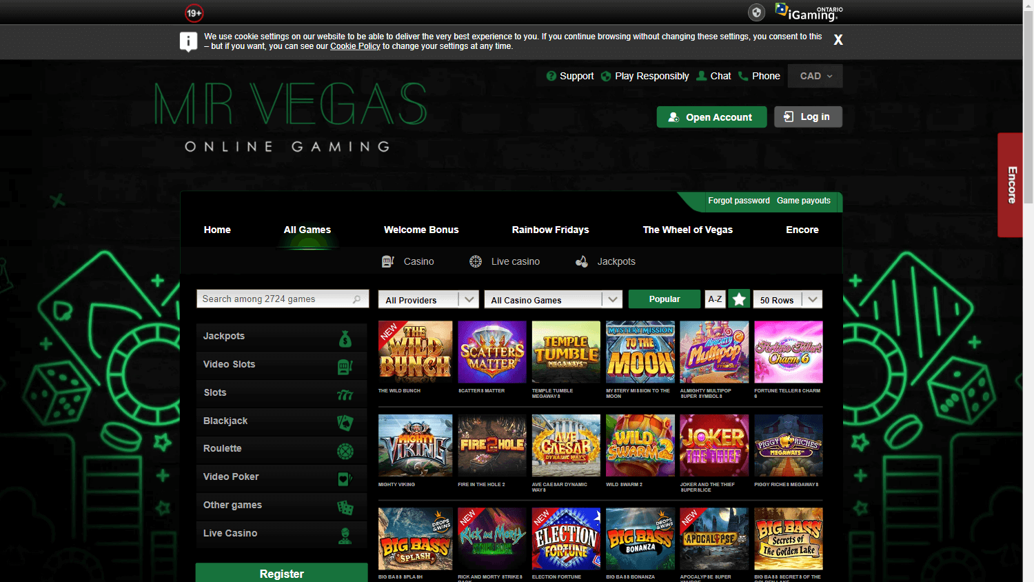 fiable Mr Vegas Casino site officiel promotion