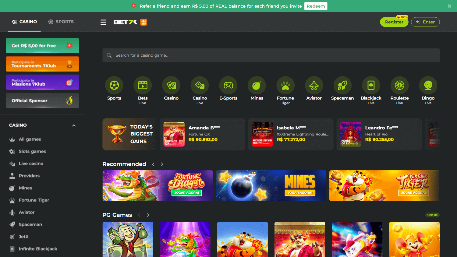 bet7k_casino_homepage_desktop