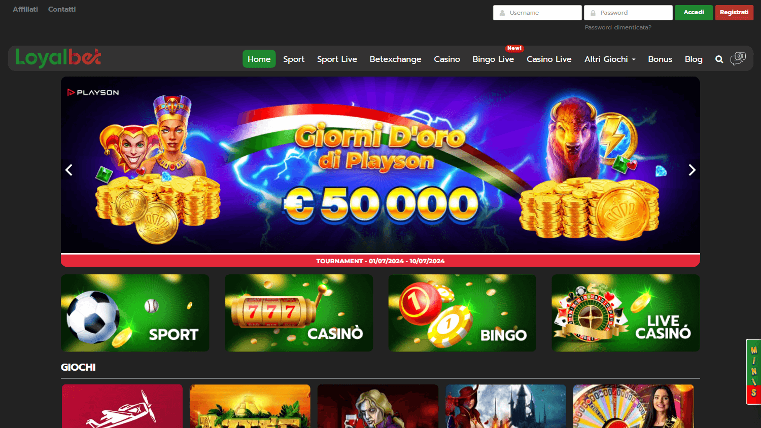 loyalbet_casino_it_homepage_desktop