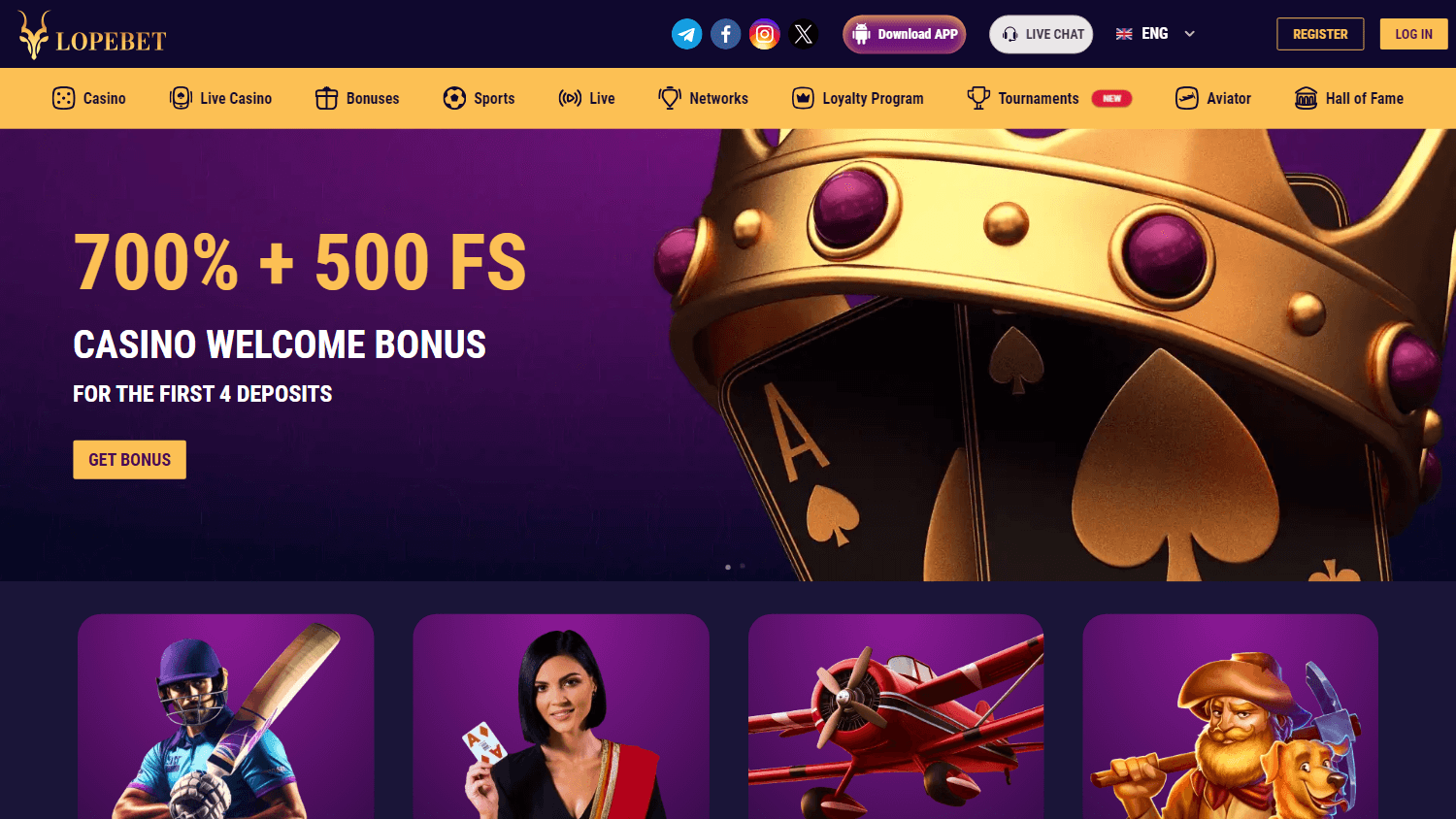 lopebet_casino_homepage_desktop