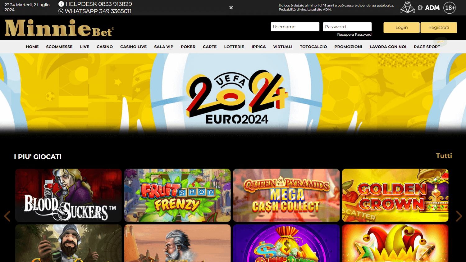 minniebet_casino_homepage_desktop