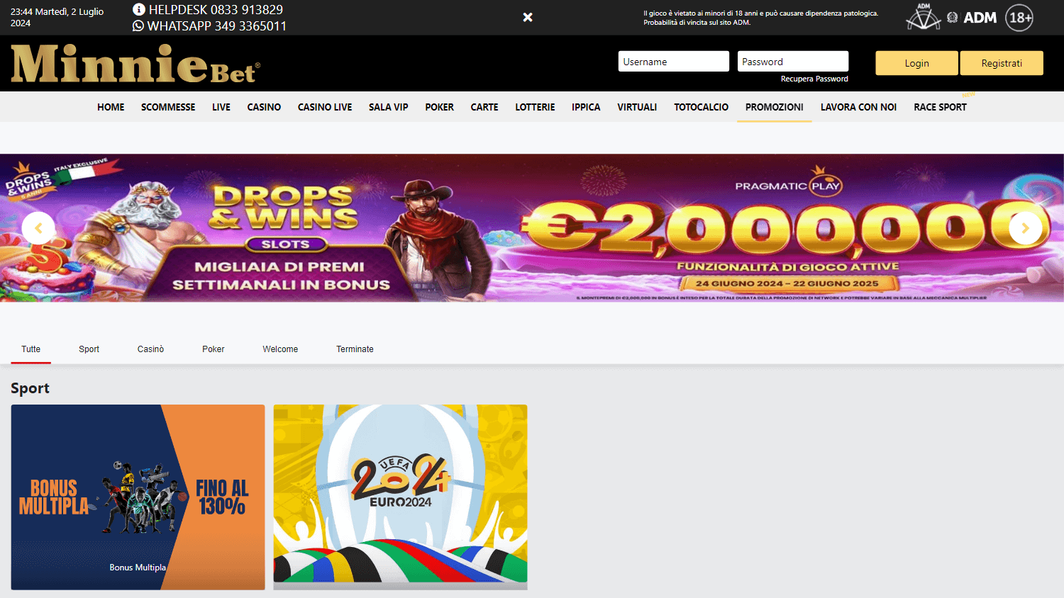 Promozioni Minniebet