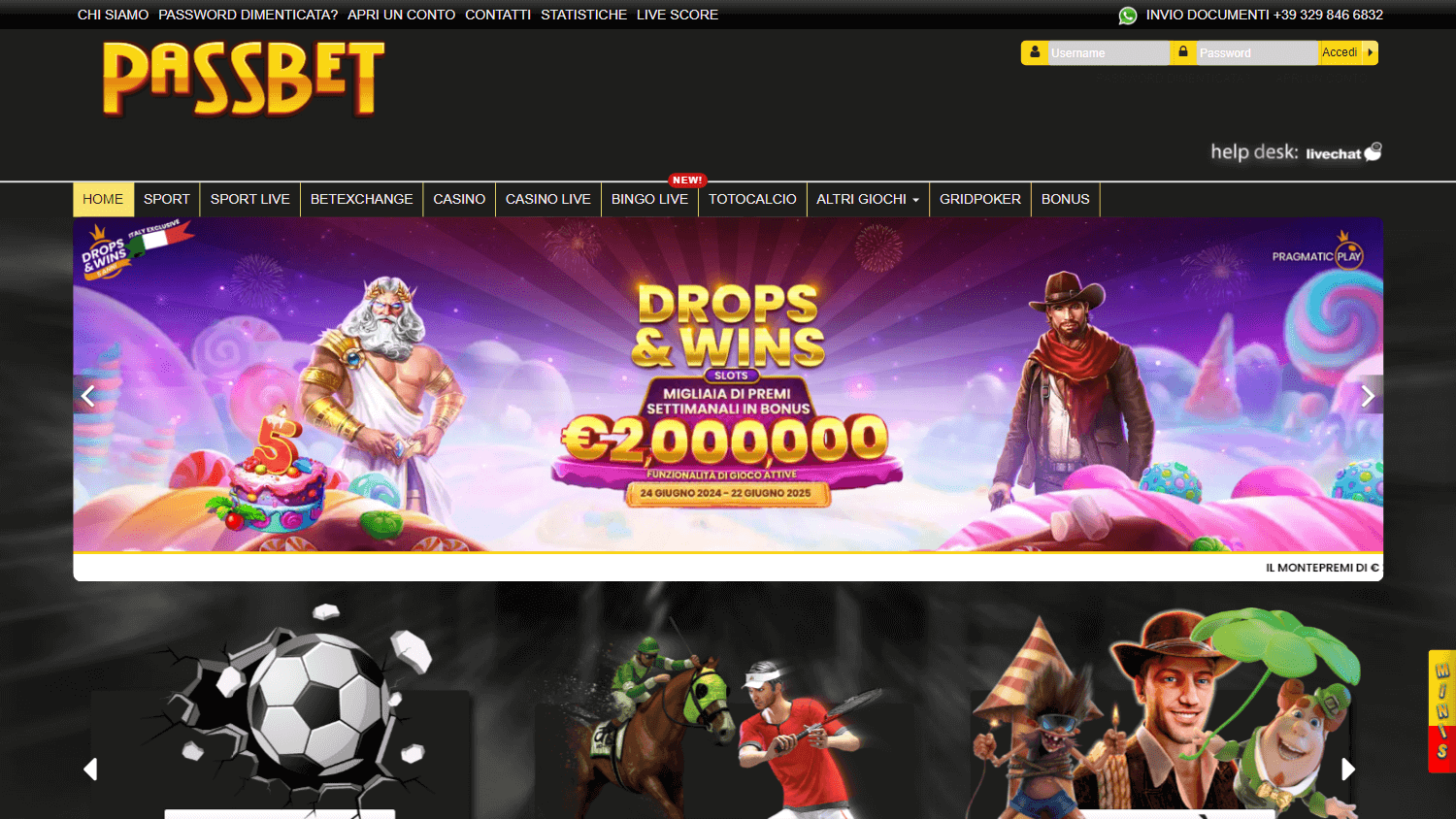 passbet_casino_homepage_desktop