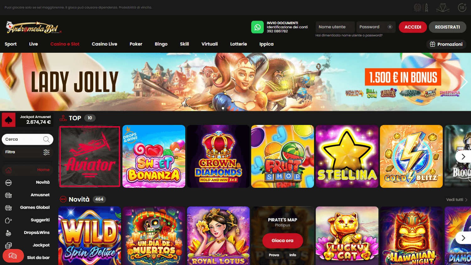 Andromedabet Casino Game