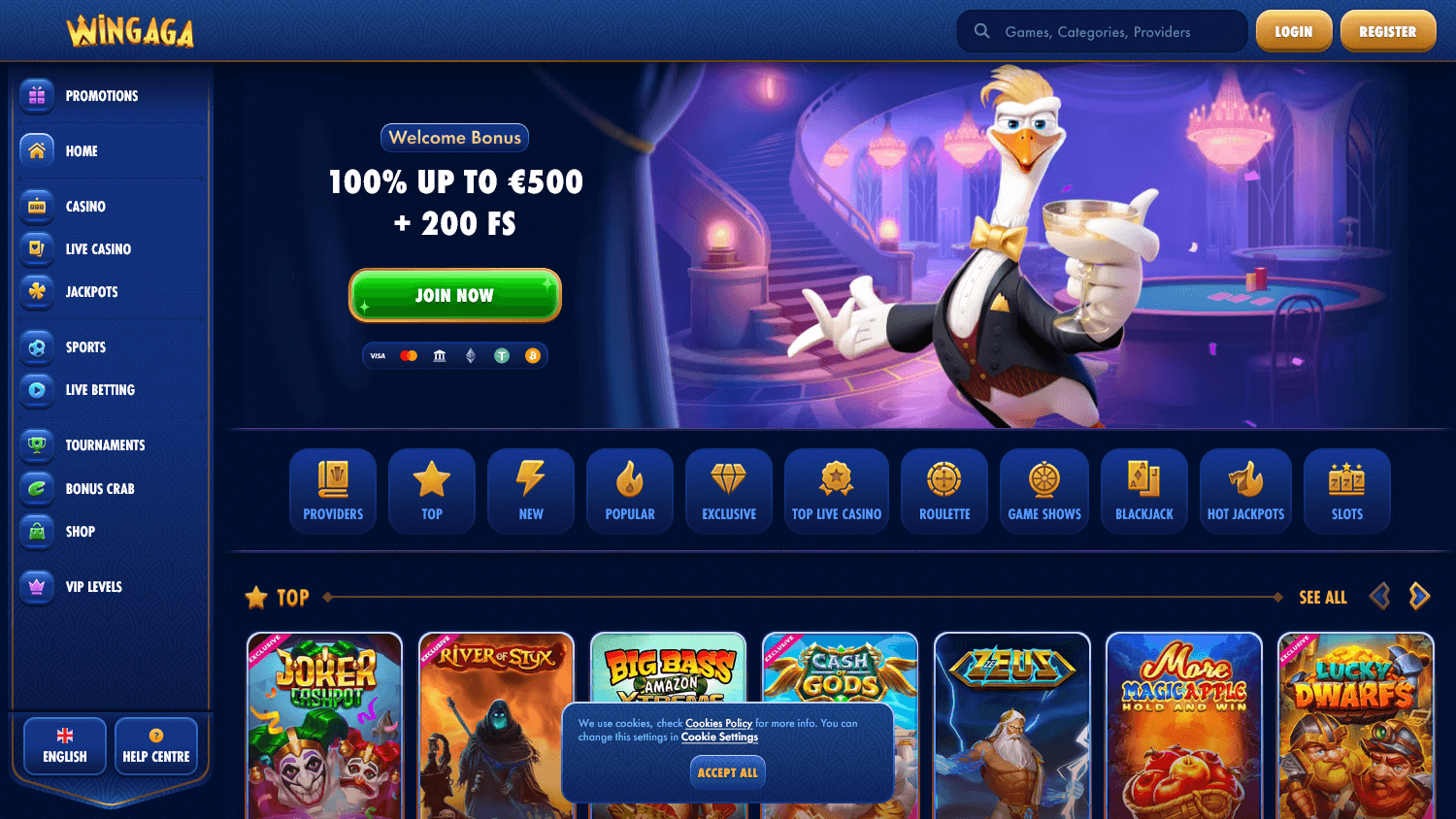 wingaga_casino_homepage_desktop