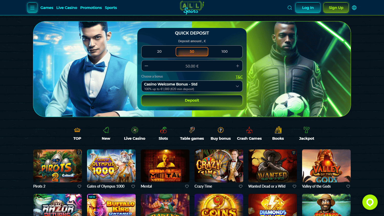 allspins_casino_homepage_desktop