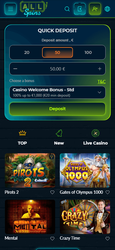 allspins_casino_homepage_mobile