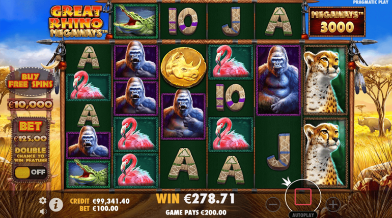 Great Rhino Megaways Demo Play Free Slot Game