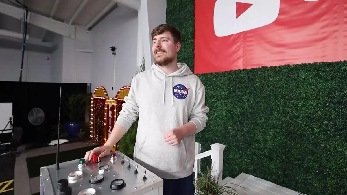 MrBeast against a YouTube background