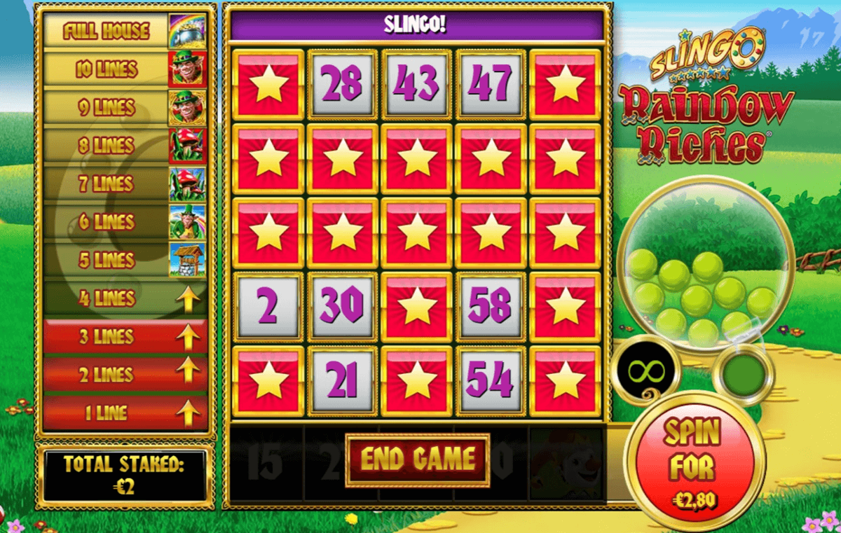 Slingo Rainbow Riches extra spins