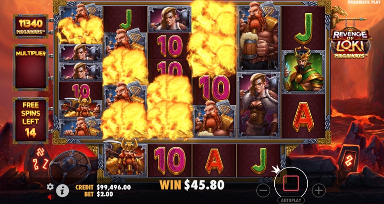 Reveng of Loki Megaways slot win
