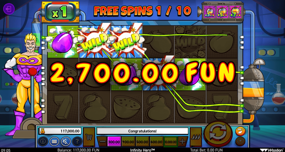 Infinity Hero free spins