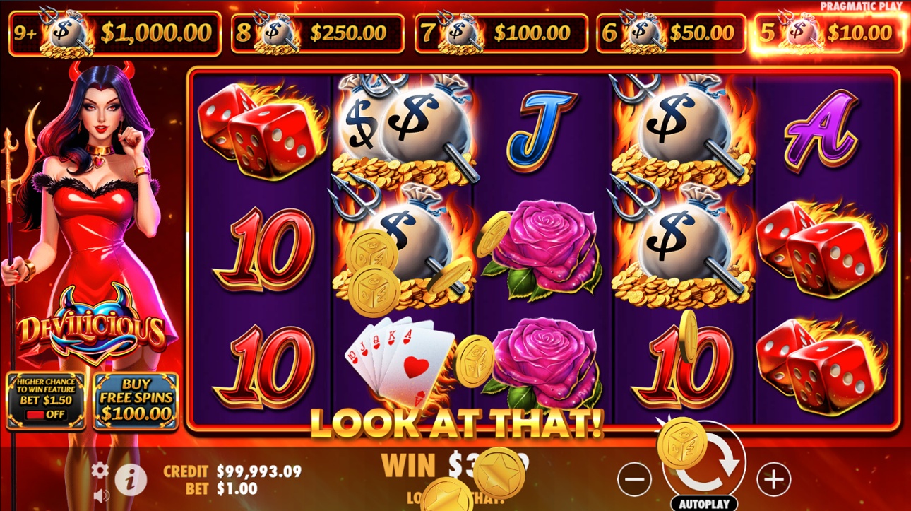 Devilicious slot - Money Symbols win