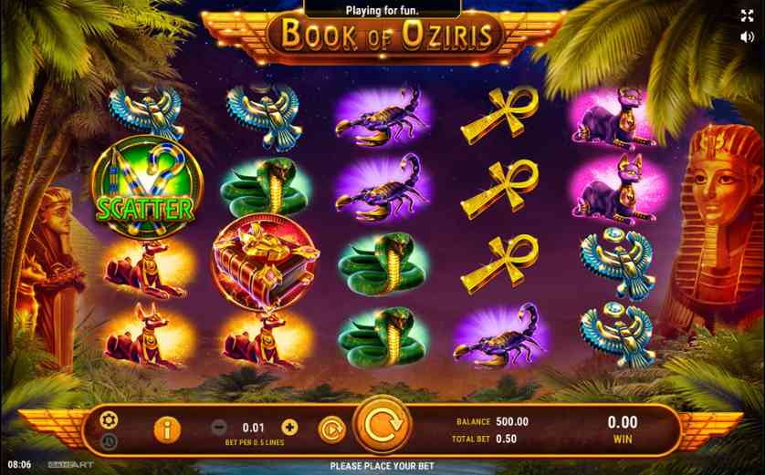 Spielen Sie Book of Oziris kostenlos im Demo Mode von GameArt Spielen Sie Book of Oziris kostenlos im Demo Mode von GameArt