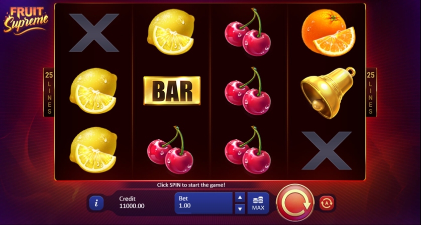 Fruit Supreme 25 Lines Free Play In Demo Mode