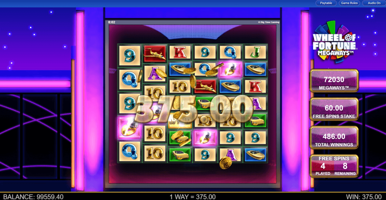 Wheel of Fortune Megaways freespins