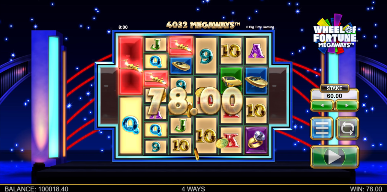 Wheel of Fortune Megaways win