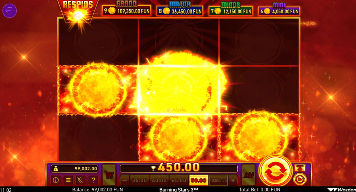 Burning Stars 3 hold the jackpot