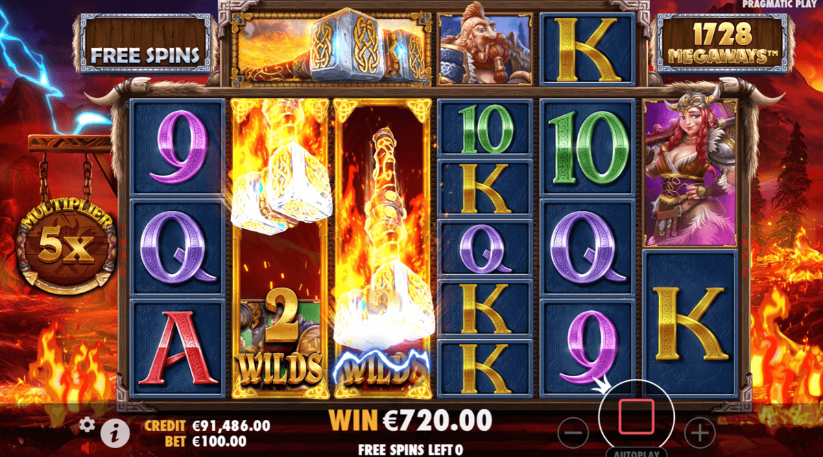 Power of Thor Megaways hammer feature