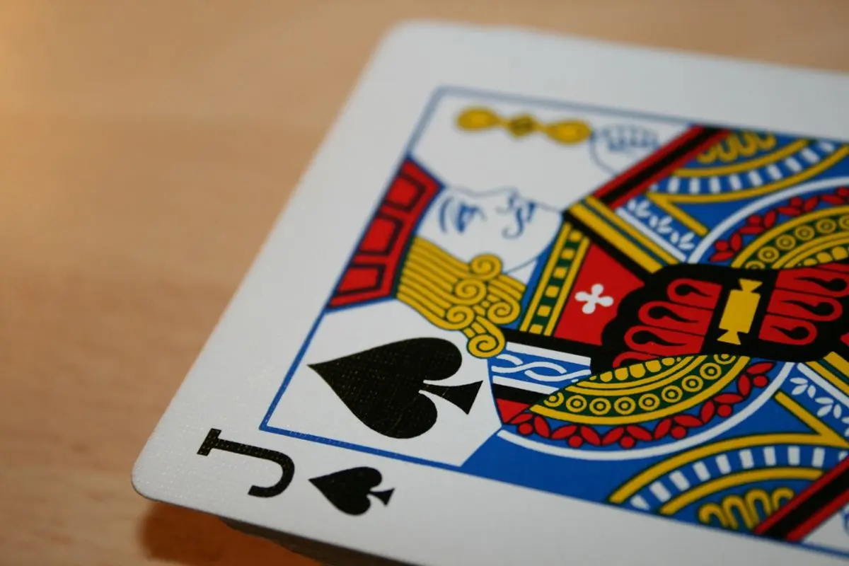 A blackjack card